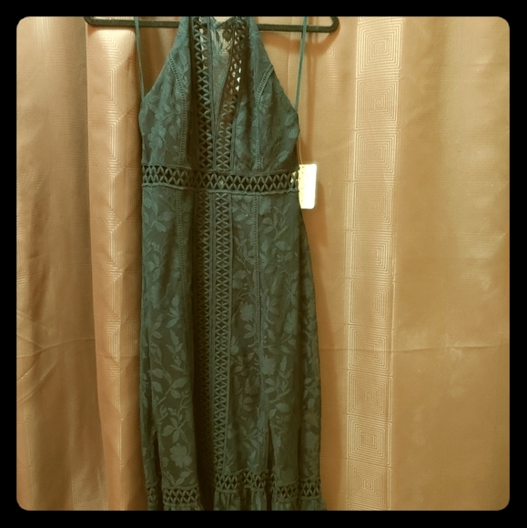 NWT Free People Anastasia Halter Lace maxi - Picture 2 of 7